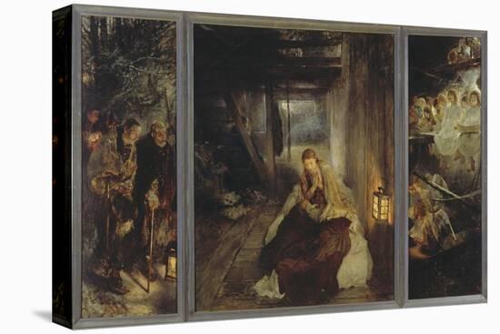 Holy Night (Triptych), 1888-89-Fritz von Uhde-Stretched Canvas