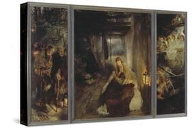 Holy Night (Triptych), 1888-89-Fritz von Uhde-Stretched Canvas