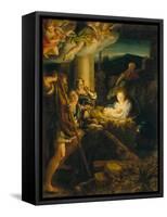 Holy Night-Antonio Allegri Da Correggio-Framed Stretched Canvas