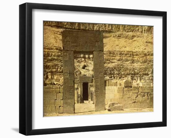 Holy of Holies in the Temple of El Bahri, Egypt-English Photographer-Framed Giclee Print