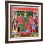 Holy Roman Emperor Otto III Enthroned, Accompanied on His Left by Two Clerics-null-Framed Giclee Print