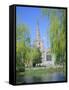 Holy Trinity Church from the River Avon, Stratford-Upon-Avon, Warwickshire, England, UK, Europe-David Hunter-Framed Stretched Canvas