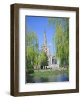 Holy Trinity Church from the River Avon, Stratford-Upon-Avon, Warwickshire, England, UK, Europe-David Hunter-Framed Photographic Print