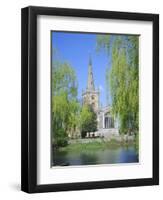 Holy Trinity Church from the River Avon, Stratford-Upon-Avon, Warwickshire, England, UK, Europe-David Hunter-Framed Photographic Print