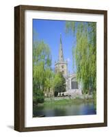 Holy Trinity Church from the River Avon, Stratford-Upon-Avon, Warwickshire, England, UK, Europe-David Hunter-Framed Photographic Print