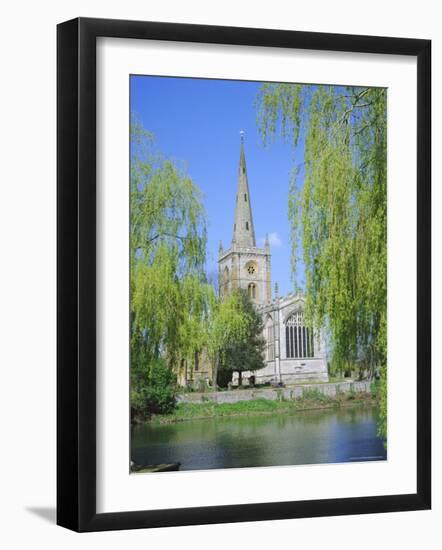 Holy Trinity Church from the River Avon, Stratford-Upon-Avon, Warwickshire, England, UK, Europe-David Hunter-Framed Photographic Print