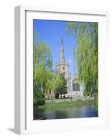 Holy Trinity Church from the River Avon, Stratford-Upon-Avon, Warwickshire, England, UK, Europe-David Hunter-Framed Photographic Print