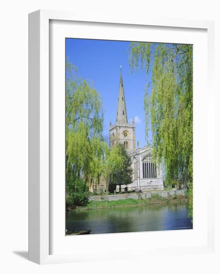 Holy Trinity Church from the River Avon, Stratford-Upon-Avon, Warwickshire, England, UK, Europe-David Hunter-Framed Photographic Print