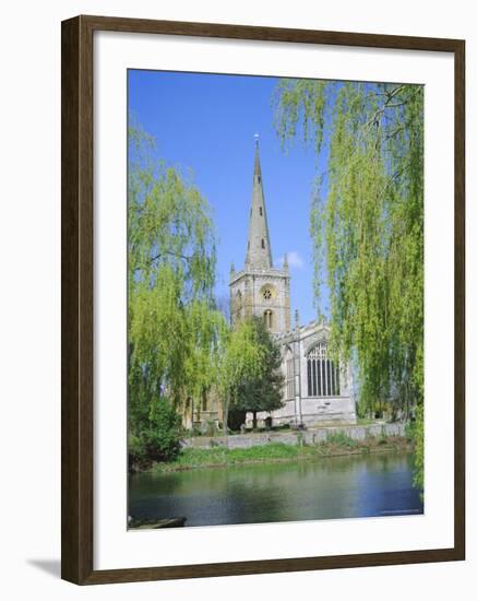 Holy Trinity Church from the River Avon, Stratford-Upon-Avon, Warwickshire, England, UK, Europe-David Hunter-Framed Photographic Print