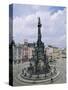 Holy Trinity Column, Main Square, Olomouc, North Moravia, Czech Republic-Upperhall-Stretched Canvas