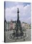 Holy Trinity Column, Main Square, Olomouc, North Moravia, Czech Republic-Upperhall-Stretched Canvas