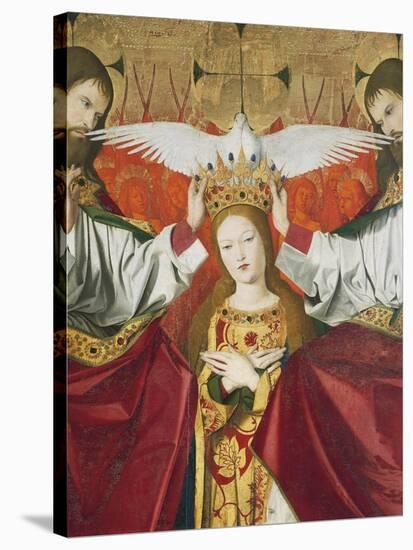 Holy Trinity Crowning Virgin, Detail from Coronation of Virgin, 1454-Enguerrand Quarton-Stretched Canvas