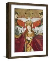 Holy Trinity Crowning Virgin, Detail from Coronation of Virgin, 1454-Enguerrand Quarton-Framed Giclee Print