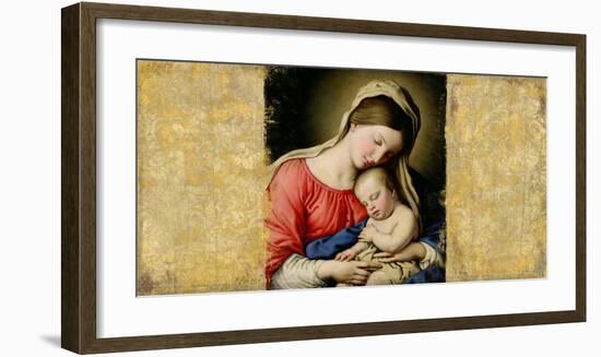 Holy Virgin (After Sassoferrato)-Simon Roux-Framed Art Print