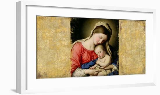 Holy Virgin (After Sassoferrato)-Simon Roux-Framed Art Print