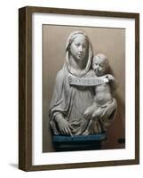 Holy Virgin with Infant Saviour Holding Scroll, 1446-1449-Luca Della Robbia-Framed Giclee Print