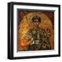 Holy Warrior Demetrio, with Armor, Sword and Spear-Nikolla (Nicholas) Onufri-Framed Art Print