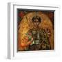 Holy Warrior Demetrio, with Armor, Sword and Spear-Nikolla (Nicholas) Onufri-Framed Art Print