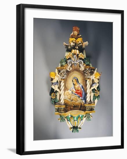 Holy Water Stoup with Cupids-null-Framed Giclee Print