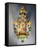 Holy Water Stoup with Cupids-null-Framed Stretched Canvas