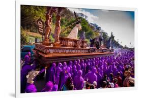 Holy Week Carpetas Parade, Antigua, Guatemala, Central America-Laura Grier-Framed Photographic Print