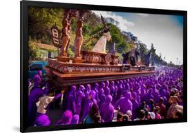 Holy Week Carpetas Parade, Antigua, Guatemala, Central America-Laura Grier-Framed Photographic Print