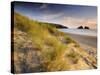 Holywell Bay with Carters Gull Rocks in the Background, Near Newquay, Cornwall, UK, June 2008-Ross Hoddinott-Stretched Canvas