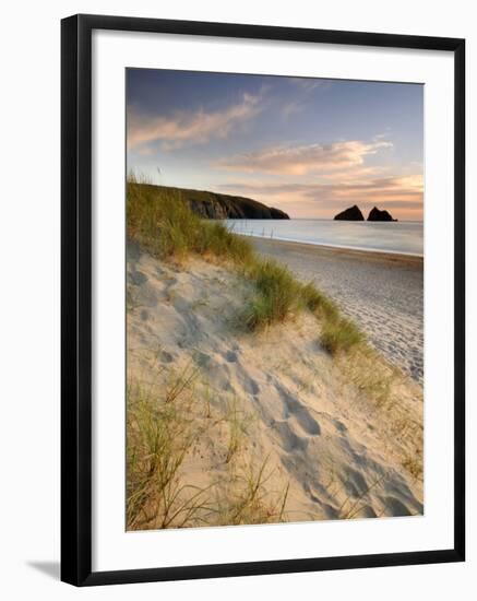 Holywell Bay with Carters Gull Rocks in the Background, Near Newquay, Cornwall, UK, June 2008-Ross Hoddinott-Framed Photographic Print