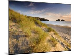 Holywell Bay with Carters Gull Rocks in the Background, Near Newquay, Cornwall, UK, June 2008-Ross Hoddinott-Mounted Photographic Print