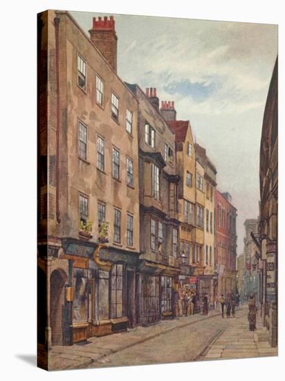 'Holywell Street, Looking West', Westminster, London, 1882 (1926)-John Crowther-Stretched Canvas