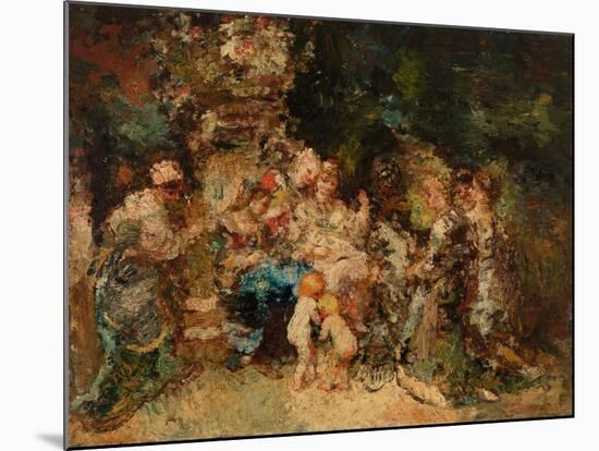 Homage (Oil on Panel)-Adolphe Joseph Thomas Monticelli-Mounted Giclee Print