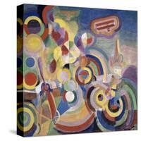 Homage to Blériot, 1914 (Tempera on Canvas)-Robert Delaunay-Stretched Canvas