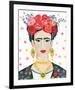 Homage to Frida Bright-Farida Zaman-Framed Art Print