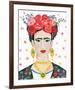 Homage to Frida Bright-Farida Zaman-Framed Art Print