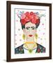 Homage to Frida Bright-Farida Zaman-Framed Art Print