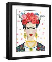 Homage to Frida Bright-Farida Zaman-Framed Art Print