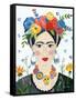 Homage to Frida II Bright-Farida Zaman-Framed Stretched Canvas