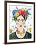 Homage to Frida II Bright-Farida Zaman-Framed Art Print