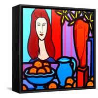 Homage to Modigliani 1-John Nolan-Framed Stretched Canvas