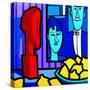 Homage to Modigliani 2-John Nolan-Stretched Canvas