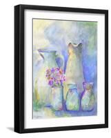 Homage To Morandi With Flowers-Lisa Katharina-Framed Giclee Print