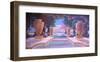 Homage to Parrish Greek Urns-Victor Valla-Framed Art Print