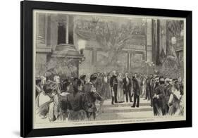 Homage to Stanley, Fete Given in Honour of the Explorer at the Bourse, Brussels-null-Framed Giclee Print