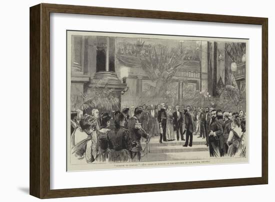 Homage to Stanley, Fete Given in Honour of the Explorer at the Bourse, Brussels-null-Framed Giclee Print