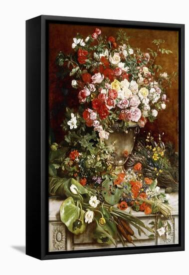 Homage to the Queen of Flowers, 1884-Charles Verlat-Framed Stretched Canvas