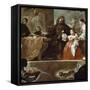 Homage to Velazquez for Count of Santiesteban, 1692-1700-Luca Giordano-Framed Stretched Canvas
