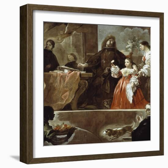 Homage to Velazquez for Count of Santiesteban, 1692-1700-Luca Giordano-Framed Giclee Print