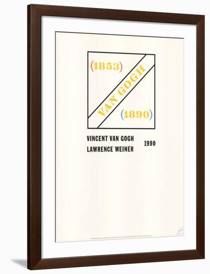 Homage to Vincent Van Gogh-Lawrence Weiner-Framed Collectable Print