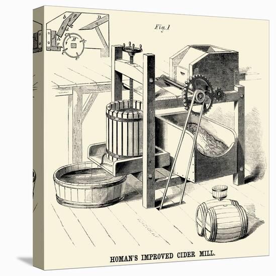 Homan's Improved Cider Mill-null-Stretched Canvas