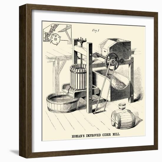 Homan's Improved Cider Mill-null-Framed Art Print